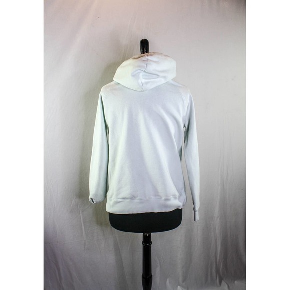 North Face Hoodie Sweatshirt Logo Very Light Green Blue Size M - Picture 3 of 4